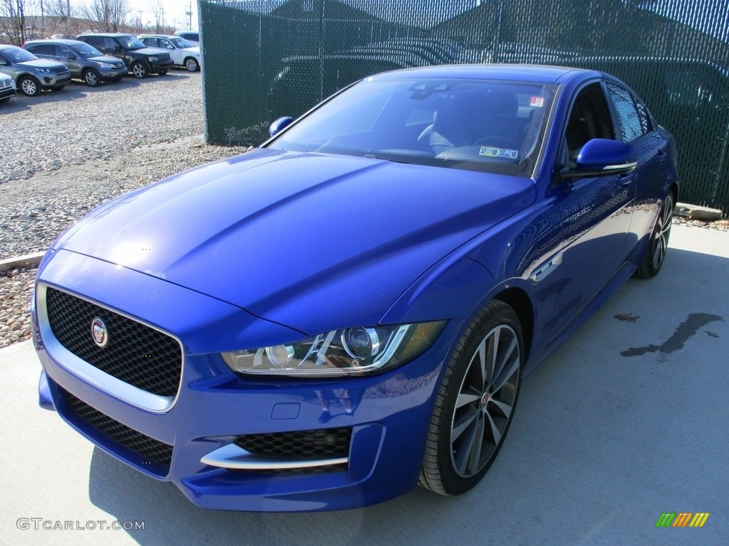 2017 XE 35t R-Sport AWD - Caesium Blue / Jet/Blue photo #8