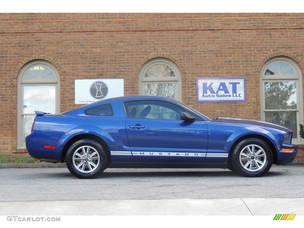 2005 Mustang V6 Premium Coupe - Sonic Blue Metallic / Light Graphite photo #7