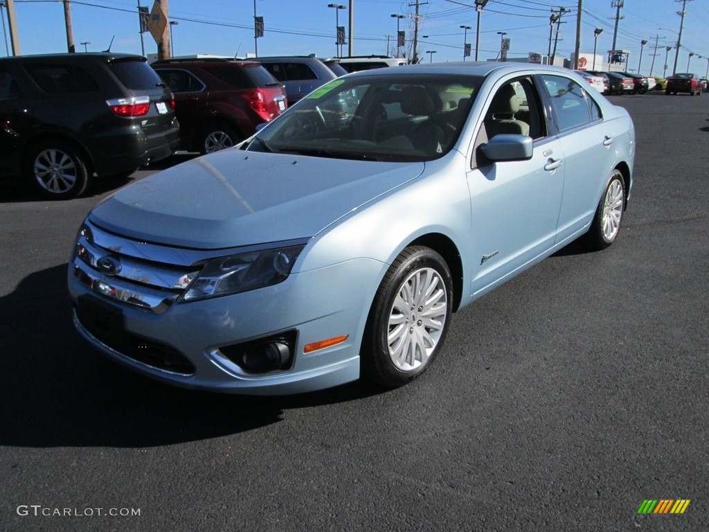 2010 Fusion Hybrid - Light Ice Blue Metallic / Medium Light Stone photo #2