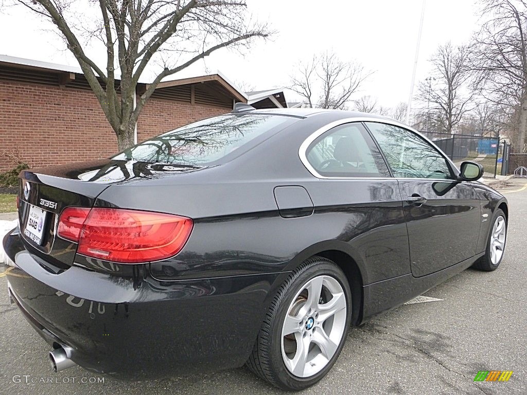 2012 3 Series 335i xDrive Coupe - Black Sapphire Metallic / Coral Red/Black photo #5
