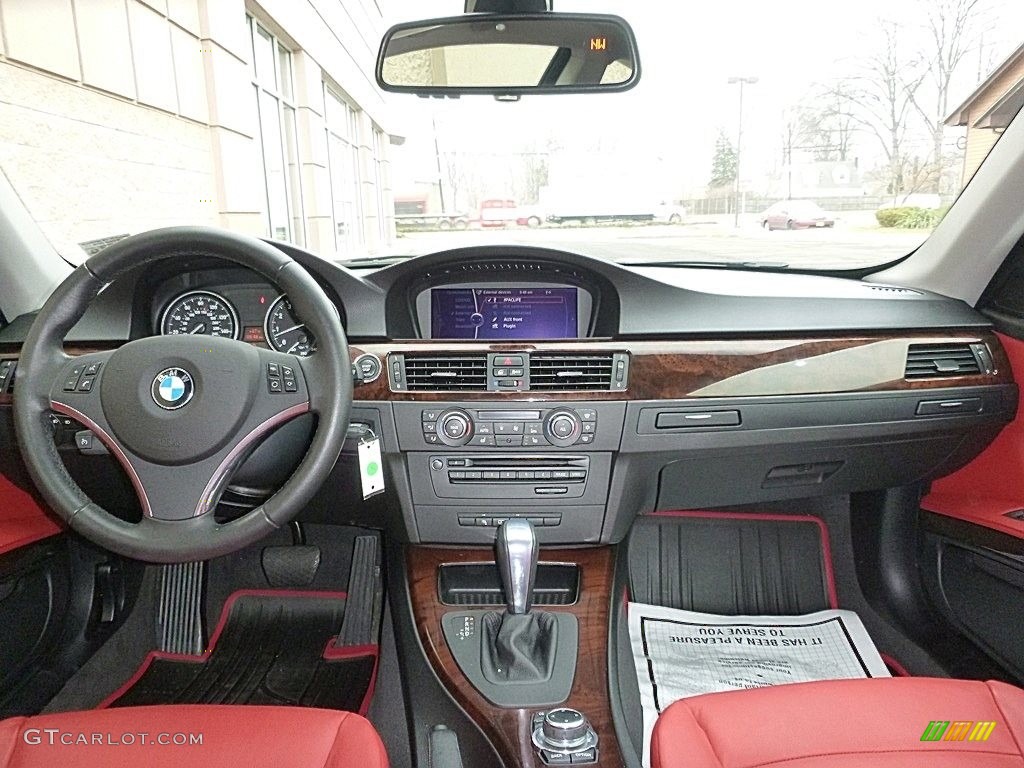 2012 BMW 3 Series 335i xDrive Coupe Coral Red/Black Dashboard Photo #118914413