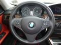 Coral Red/Black 2012 BMW 3 Series 335i xDrive Coupe Steering Wheel
