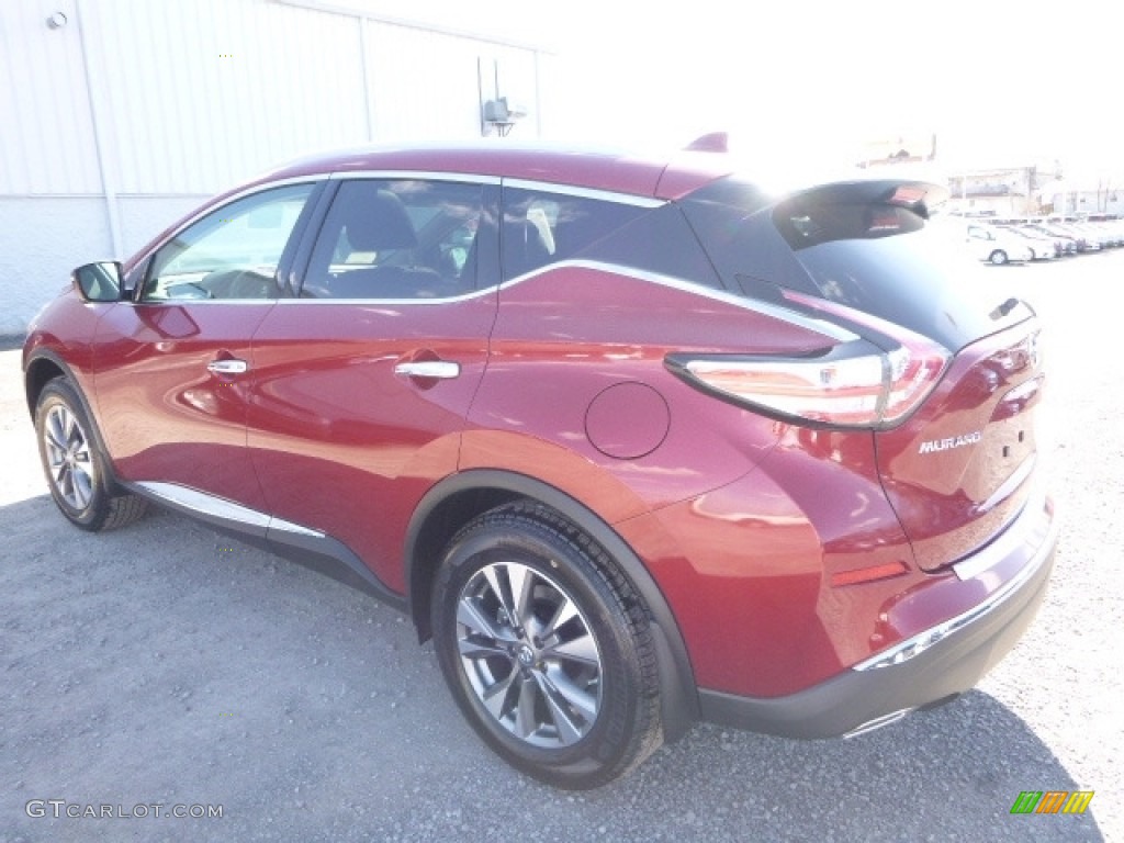 2017 Murano SL AWD - Cayenne Red / Graphite photo #10