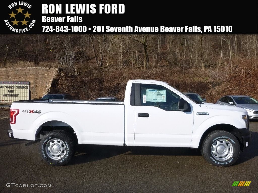 2017 F150 XL Regular Cab 4x4 - Oxford White / Earth Gray photo #1