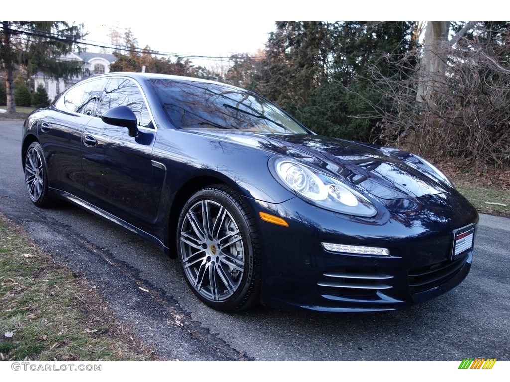 2015 Panamera 4S - Dark Blue Metallic / Cognac Natural Leather photo #8