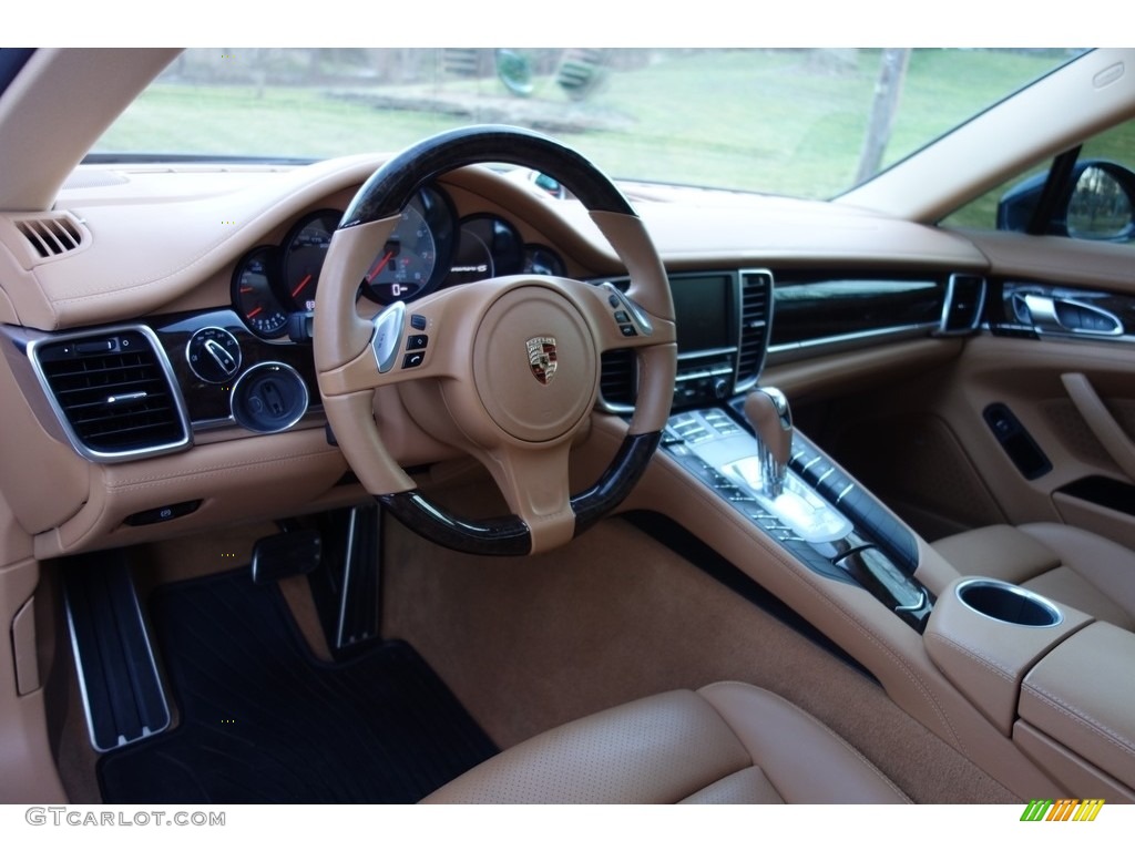 2015 Panamera 4S - Dark Blue Metallic / Cognac Natural Leather photo #24