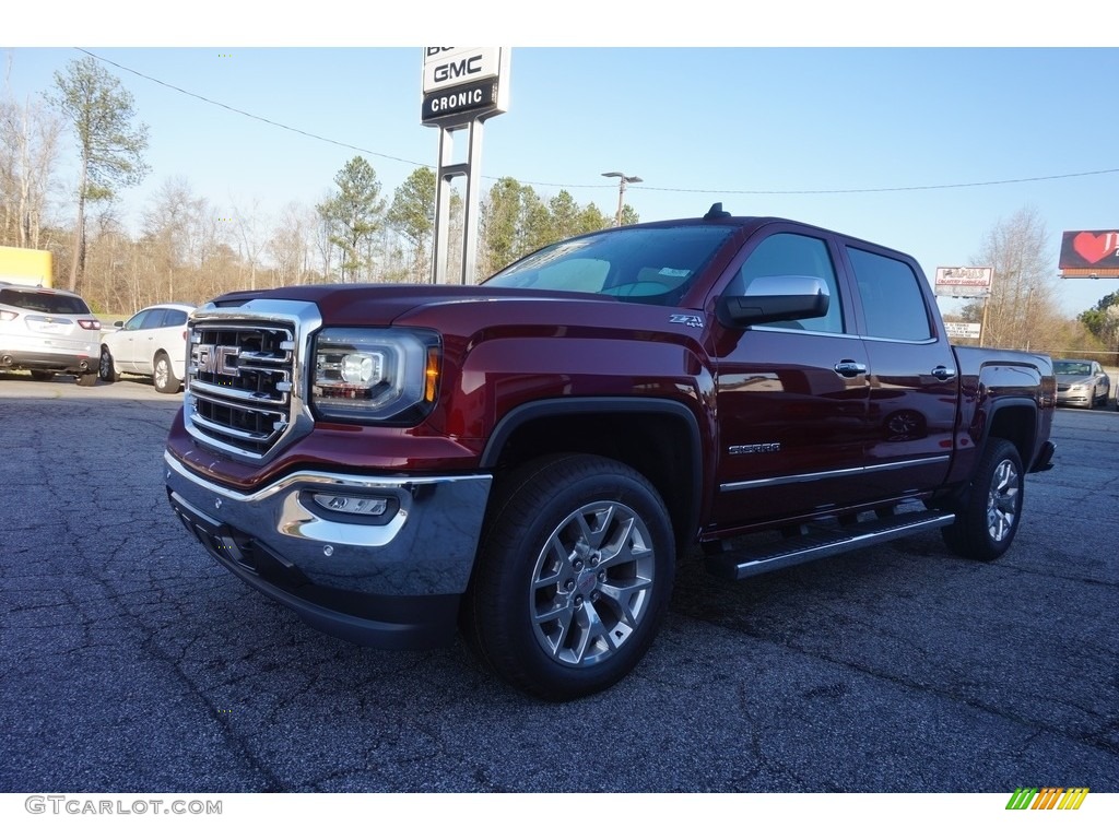 2017 Sierra 1500 SLT Crew Cab 4WD - Crimson Red Tintcoat / Cocoa/­Dune photo #3