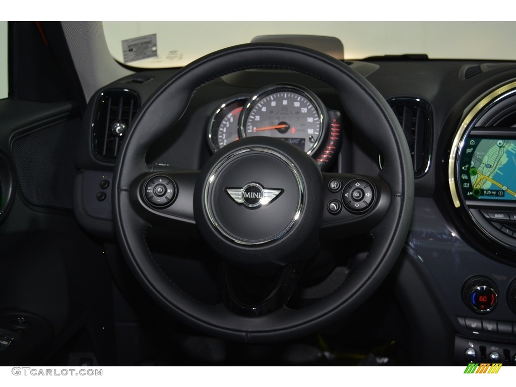 2017 Mini Countryman Cooper ALL4 Carbon Black Steering Wheel Photo #118921502