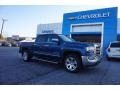 2017 Stone Blue Metallic GMC Sierra 1500 SLT Crew Cab 4WD  photo #1