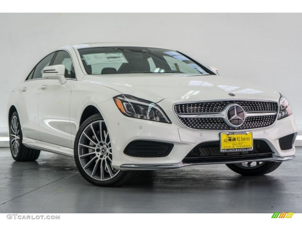 designo Diamond White Metallic 2017 Mercedes-Benz CLS 550 Coupe Exterior Photo #118921703