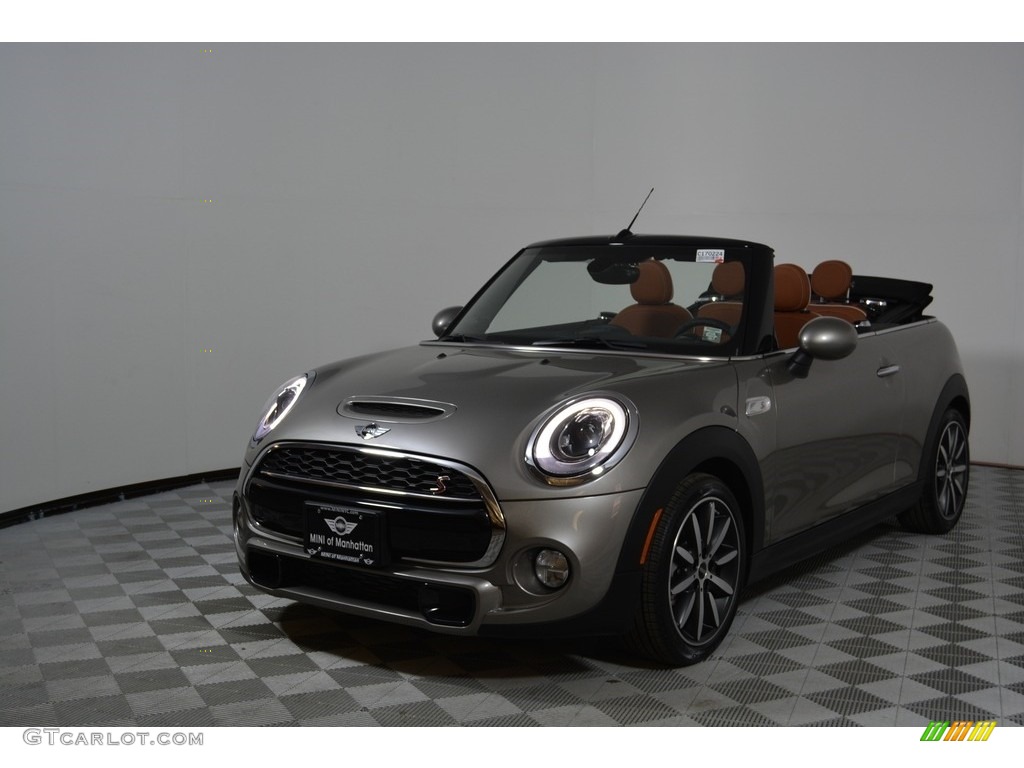 2017 Convertible Cooper S - Melting Silver Metallic / Chesterfield Leather/Malt Brown photo #2