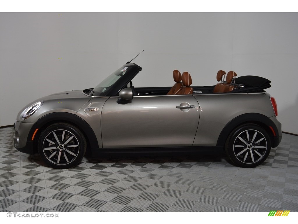 2017 Convertible Cooper S - Melting Silver Metallic / Chesterfield Leather/Malt Brown photo #4