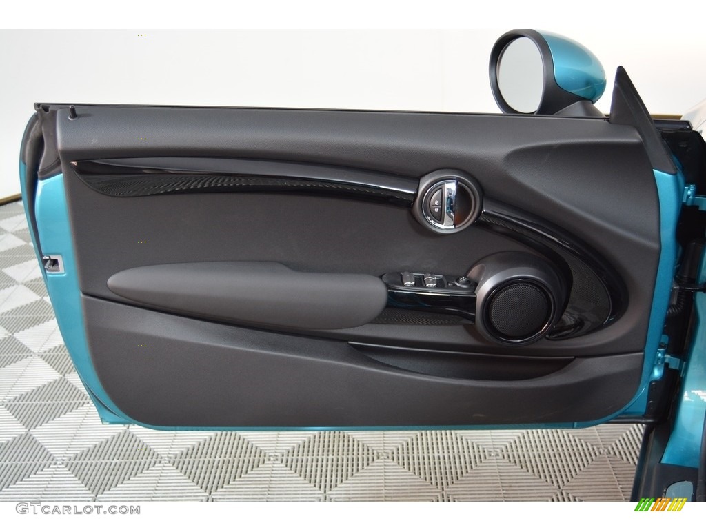 2017 Mini Convertible Cooper S Carbon Black Door Panel Photo #118923701