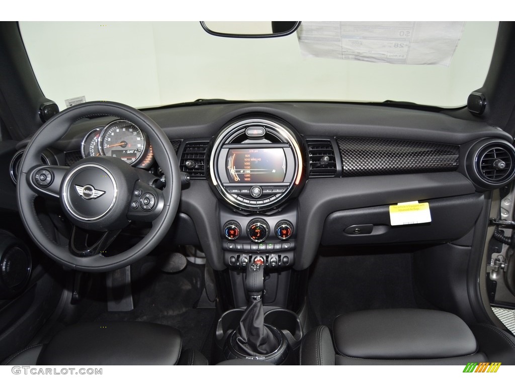 2017 Mini Convertible Cooper S Carbon Black Dashboard Photo #118924565