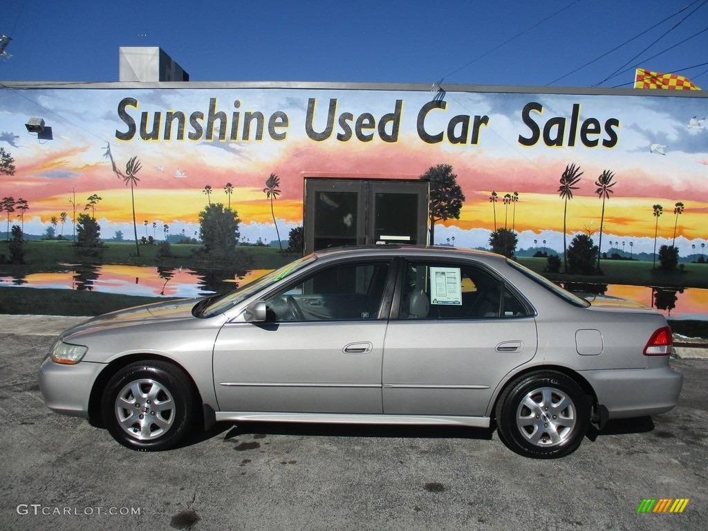 2002 Accord EX Sedan - Satin Silver Metallic / Quartz Gray photo #2