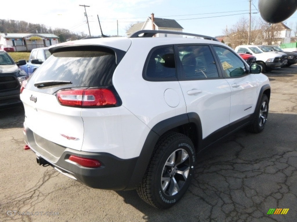 2017 Cherokee Trailhawk 4x4 - Bright White / Black photo #7