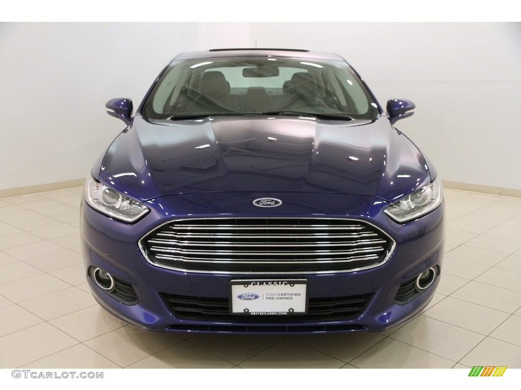 2015 Fusion SE - Deep Impact Blue Metallic / Charcoal Black photo #2