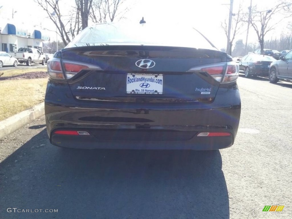 2017 Sonata Limited Hybrid - Eclipse Black / Beige photo #2