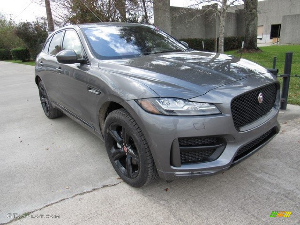 2017 F-PACE 35t AWD R-Sport - Ammonite Grey / Jet w/Red photo #2