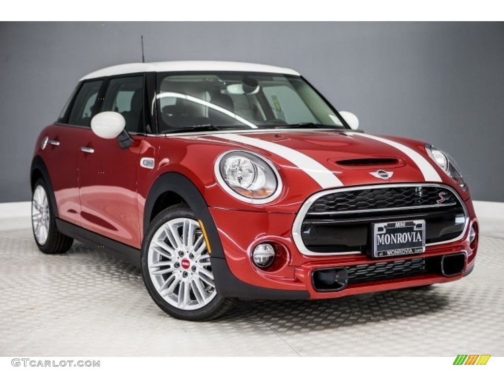 Blazing Red Metallic 2017 Mini Hardtop Cooper S 4 Door Exterior Photo #118929415
