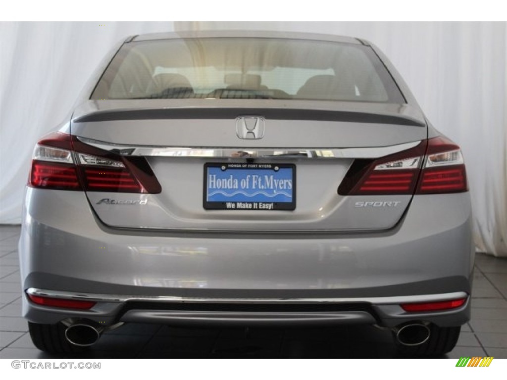 2017 Accord Sport Sedan - Lunar Silver Metallic / Black photo #6