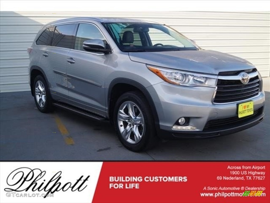 2015 Silver Sky Metallic Toyota Highlander Limited