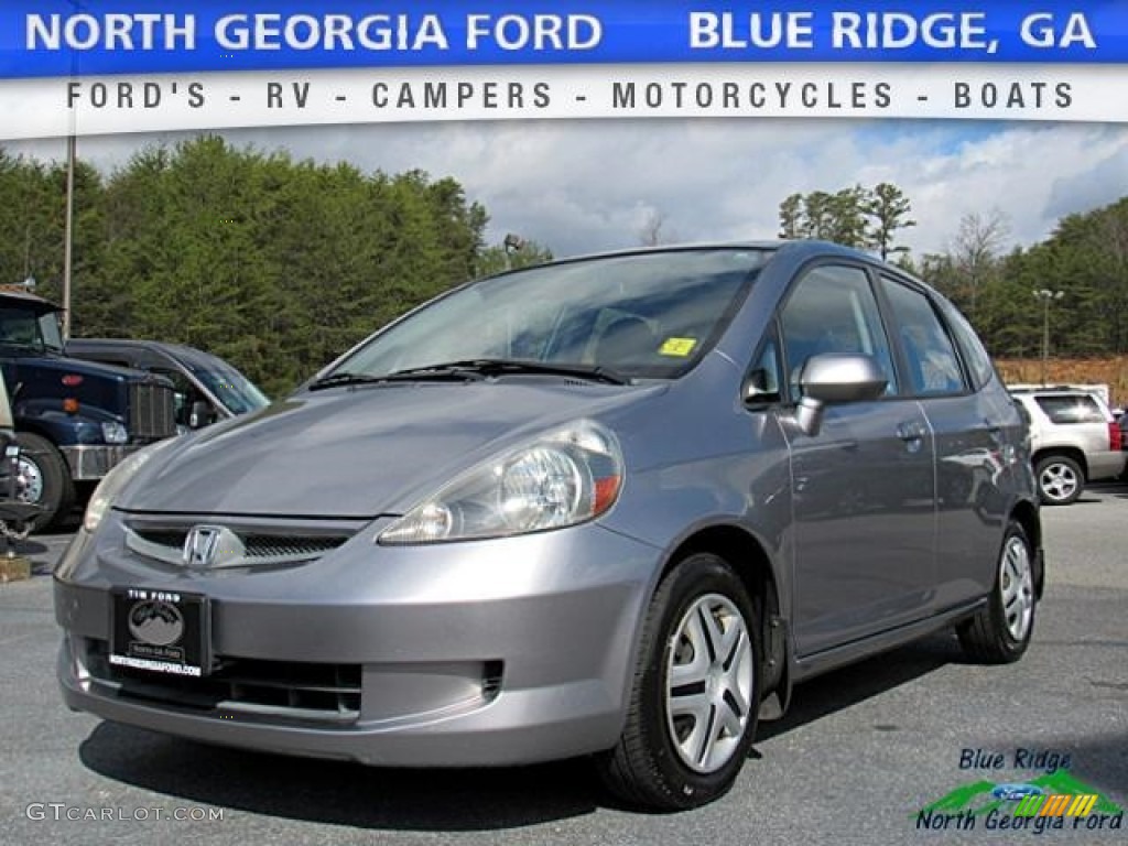 2008 Fit Hatchback - Storm Silver Metallic / Black/Grey photo #1