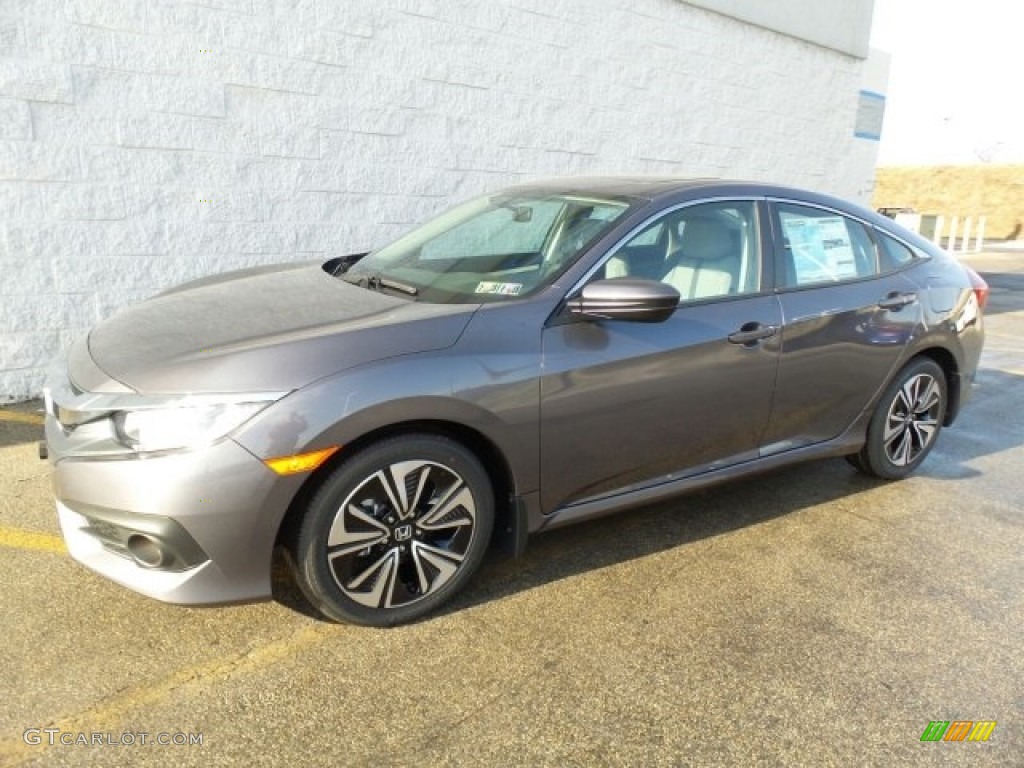 Modern Steel Metallic 2017 Honda Civic EX-T Sedan Exterior Photo #118931449