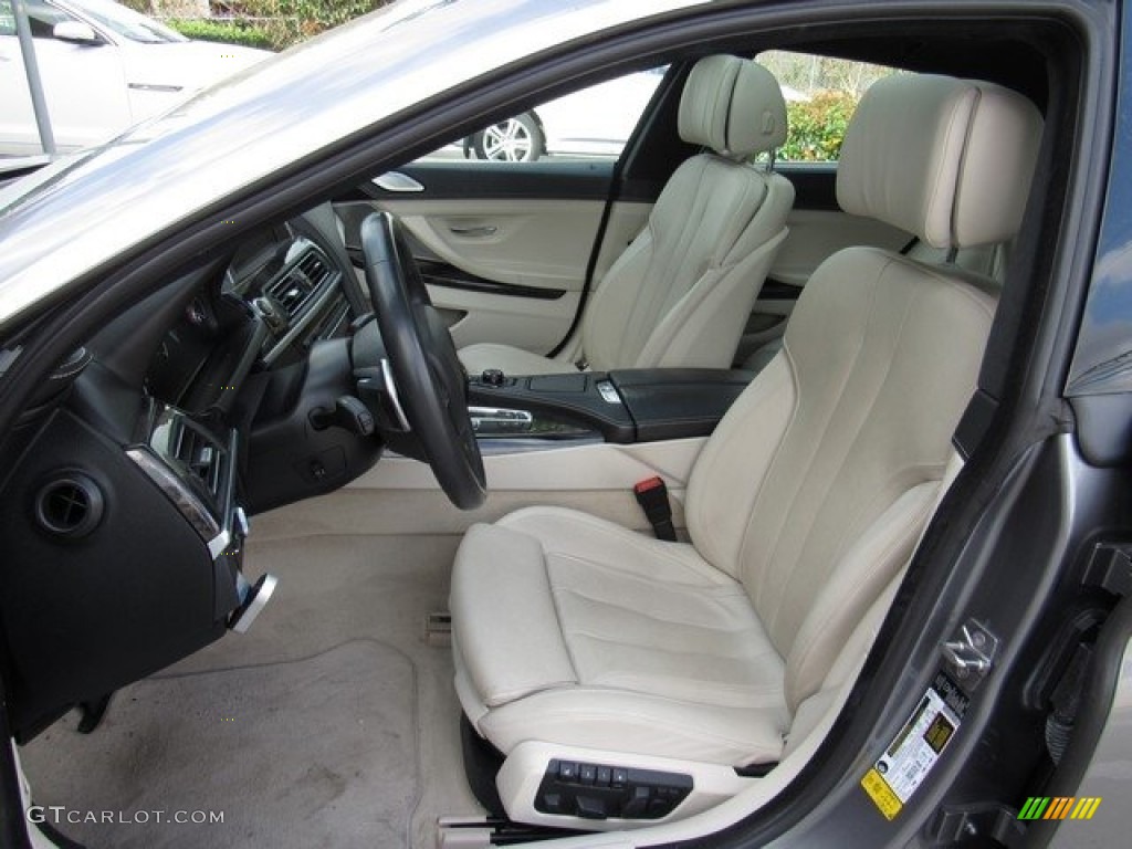 2013 6 Series 640i Gran Coupe - Space Gray Metallic / Ivory White photo #3