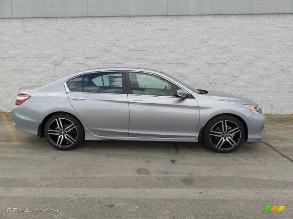 2017 Accord Sport Sedan - Lunar Silver Metallic / Black photo #2