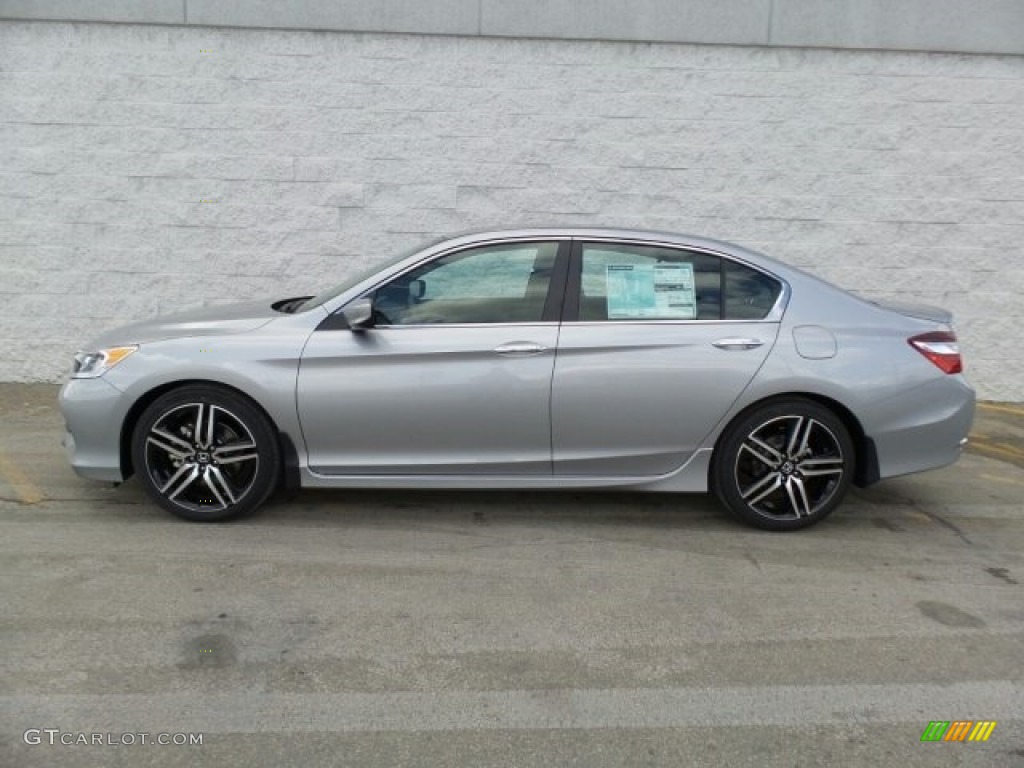 2017 Accord Sport Sedan - Lunar Silver Metallic / Black photo #6