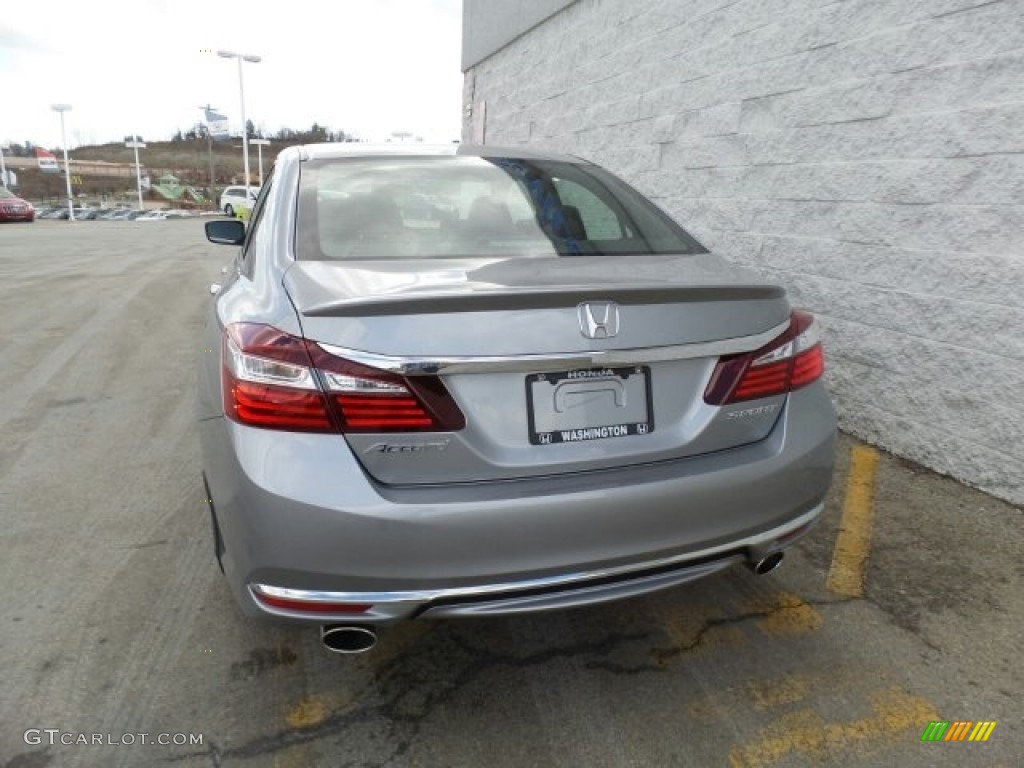 2017 Accord Sport Sedan - Lunar Silver Metallic / Black photo #7