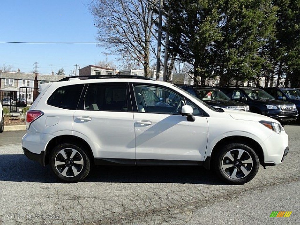 2017 Forester 2.5i Premium - Crystal White Pearl / Gray photo #7
