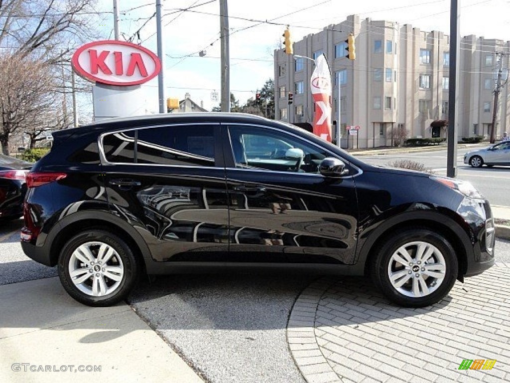 2017 Sportage LX - Black Cherry / Black photo #7