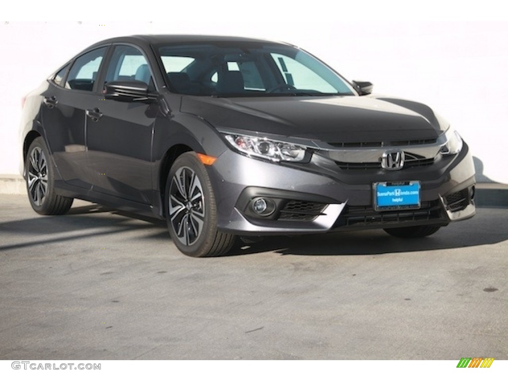 2017 Civic EX-T Sedan - Modern Steel Metallic / Gray photo #1