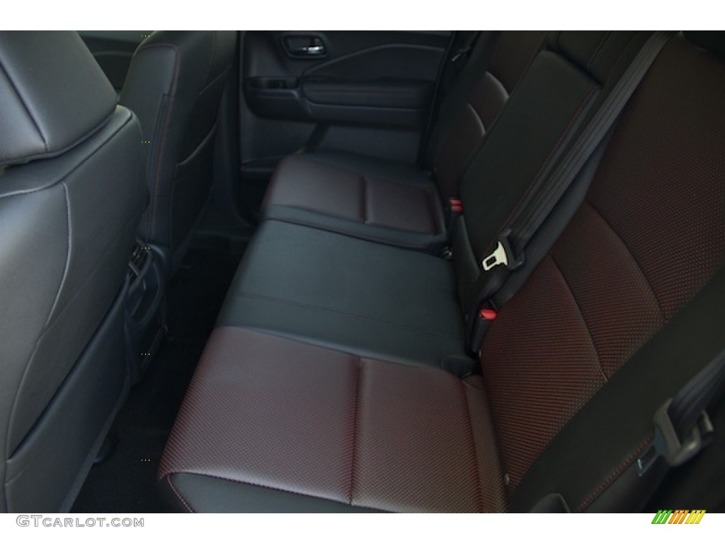Black/Red Interior 2017 Honda Ridgeline RTL-E AWD Black Edition Photo #118945549