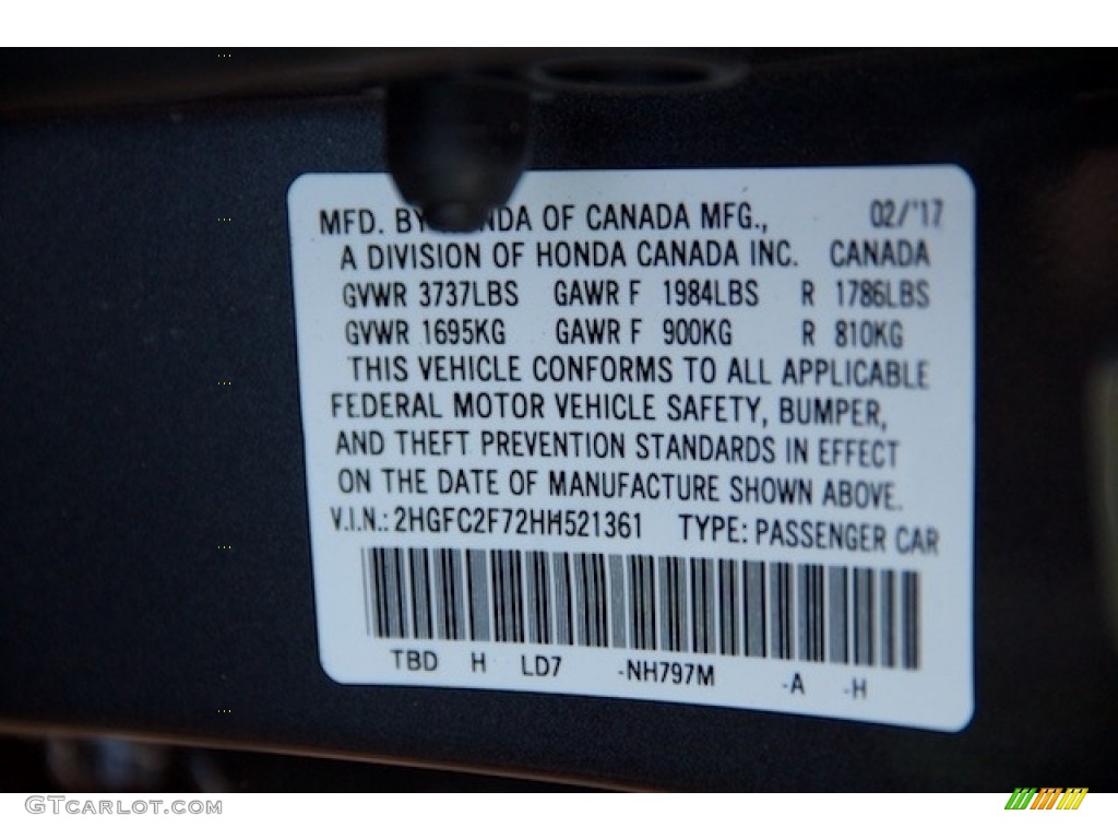 2017 Civic EX Sedan - Modern Steel Metallic / Black photo #18