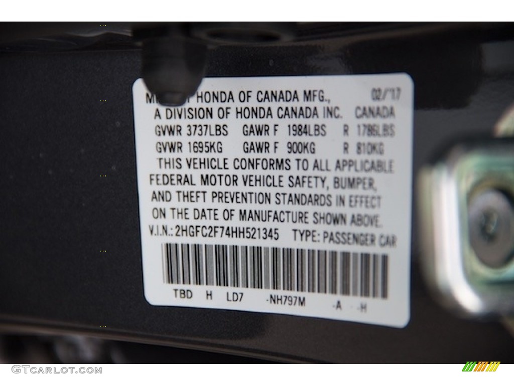 2017 Civic EX Sedan - Modern Steel Metallic / Black photo #18