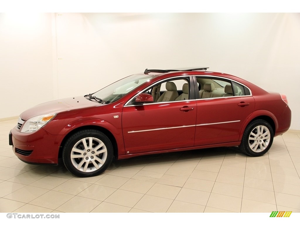 2008 Aura XE 3.5 - Red Jewel / Tan photo #3