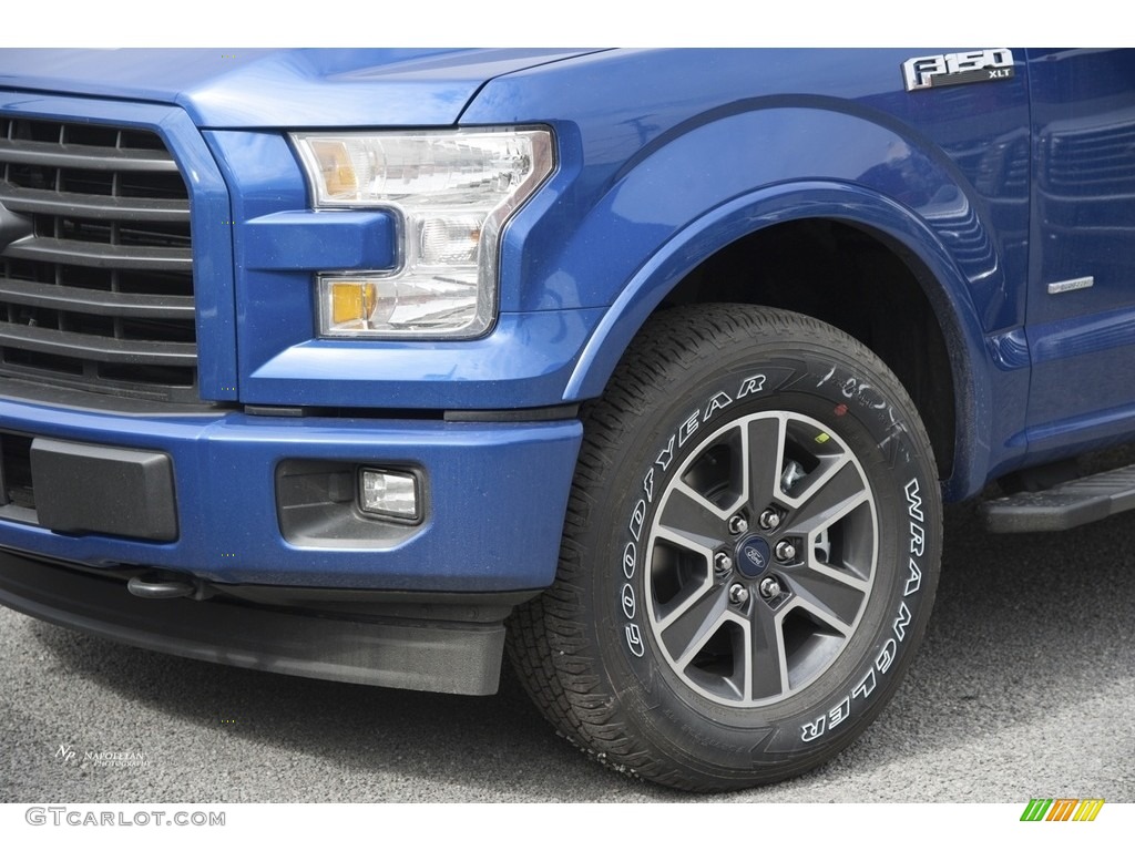 2017 F150 XLT SuperCab 4x4 - Lightning Blue / Black photo #2