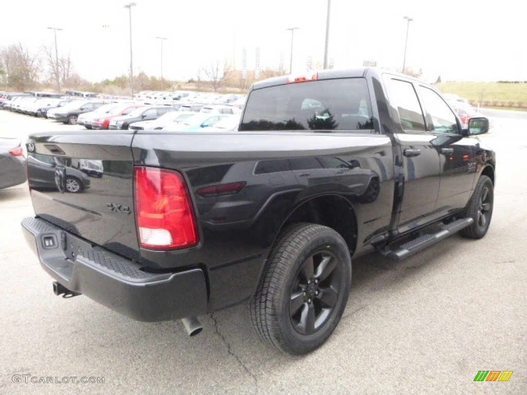 2017 1500 Express Quad Cab 4x4 - Brilliant Black Crystal Pearl / Black/Diesel Gray photo #8