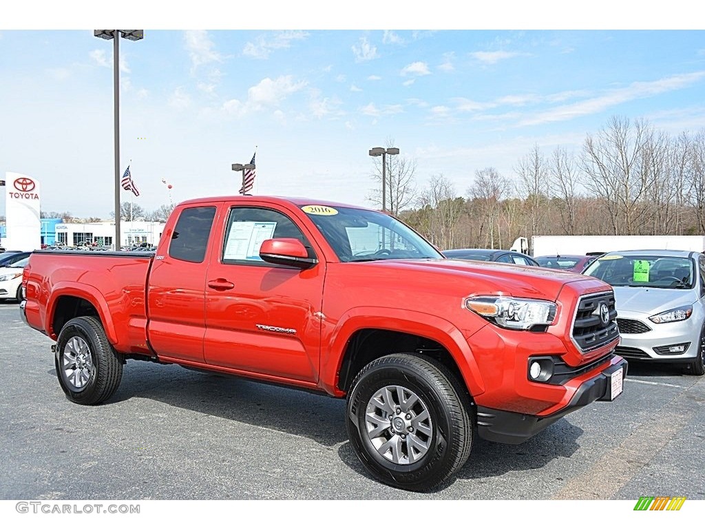 2016 Tacoma SR5 Access Cab - Barcelona Red Metallic / Cement Gray photo #1