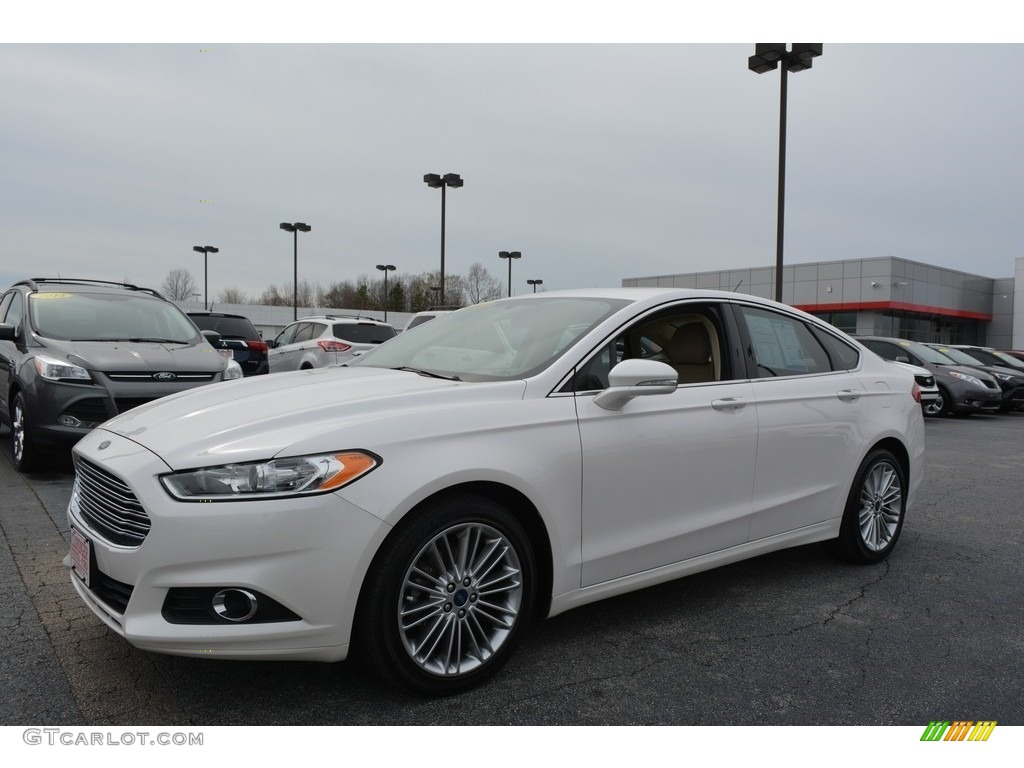 2014 Fusion SE EcoBoost - White Platinum / Dune photo #6