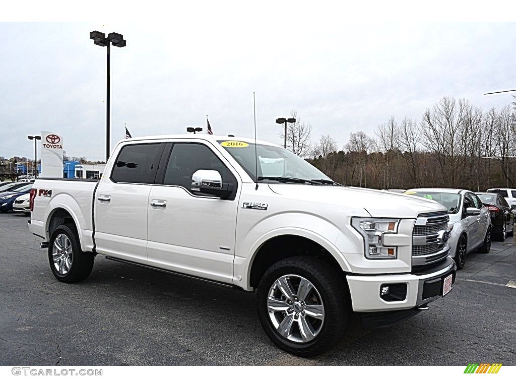 2016 F150 Platinum SuperCrew 4x4 - White Platinum / Platinum Brunello photo #1