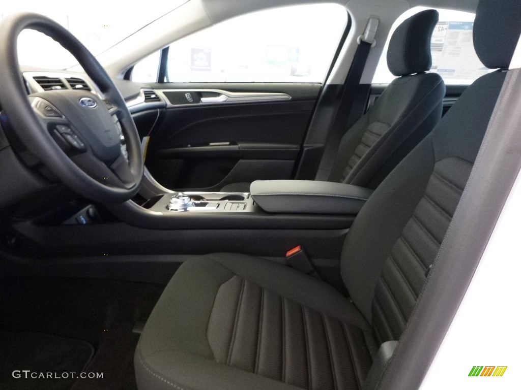 Ebony Interior 2017 Ford Fusion Hybrid SE Photo #118956380