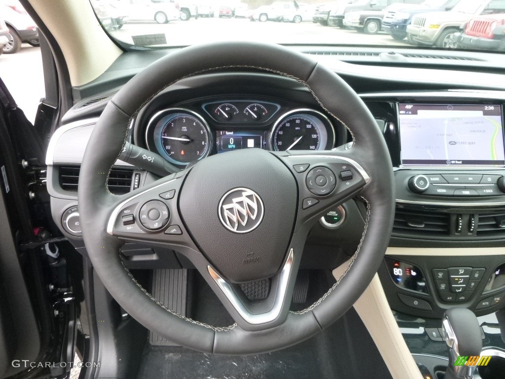 2017 Buick Envision Essence AWD Light Neutral Steering Wheel Photo #118956608
