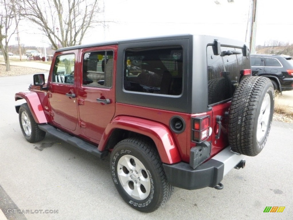 2011 Wrangler Unlimited Sahara 4x4 - Deep Cherry Red / Black/Dark Saddle photo #11