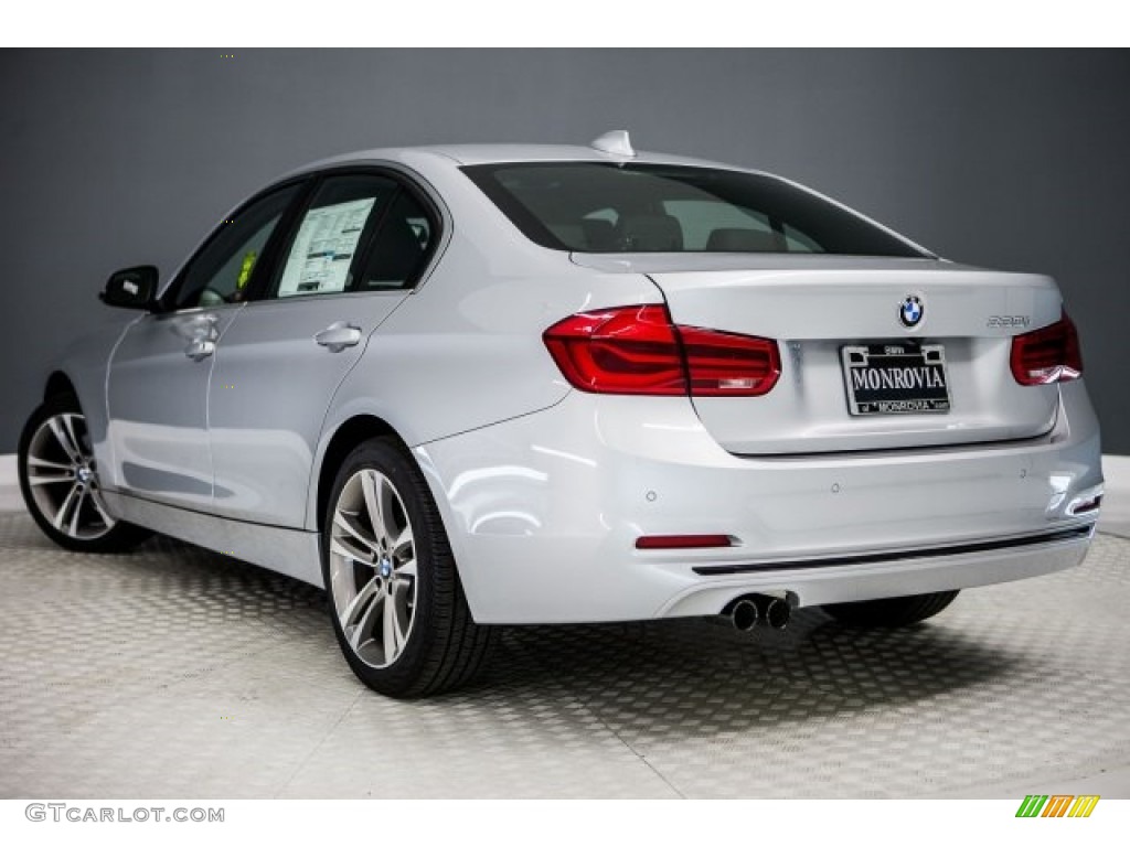 2017 3 Series 330i Sedan - Glacier Silver Metallic / Black photo #3