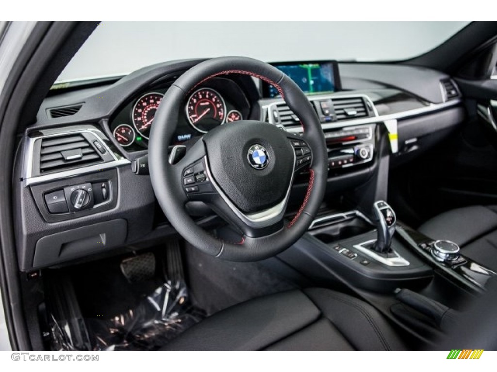 2017 3 Series 330i Sedan - Glacier Silver Metallic / Black photo #6