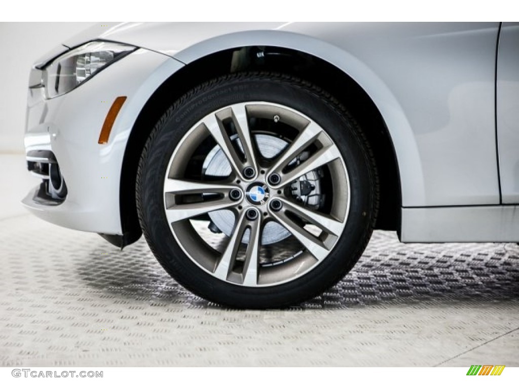 2017 3 Series 330i Sedan - Glacier Silver Metallic / Black photo #9